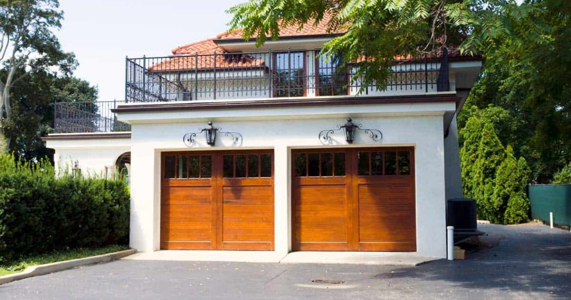 wood-garage-door-with-garage-door-opener